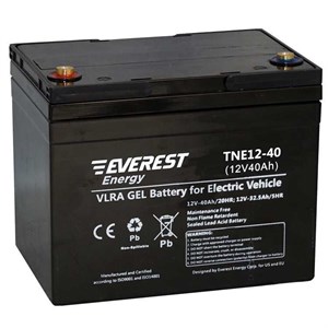 Everest TNE 12-40 - тяговый гелевый аккумулятор (12 В, 34 А/ч) TNE 12-40 - фото 4627