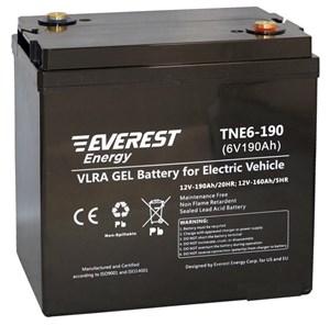 Everest TNE 6-190 (6 В, 160 А/ч) - гелевый тяговый аккумулятор TNE 6-190 - фото 4661